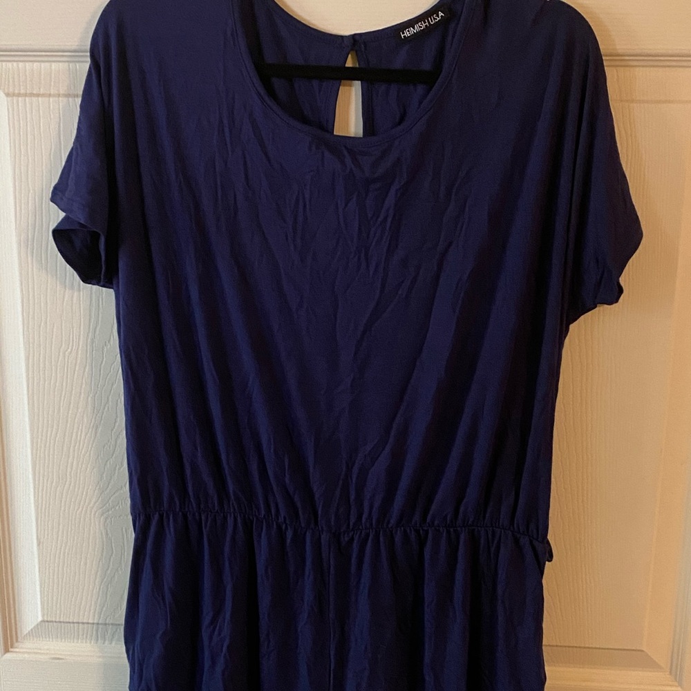 Navy Shorts Romper key